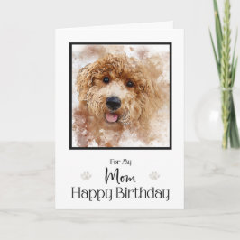 Golden Doodle Cavapoo Grattis på födelsedagen Mamm Kort