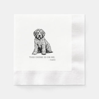 Golden Doodle Cocktail Napkin Pappersservett