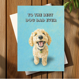 Golden Doodle Cute Lycklig Best Pappa Fars dag Kort