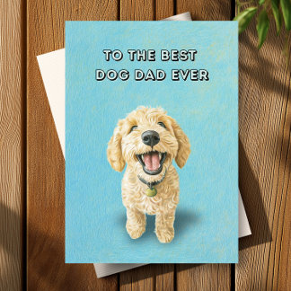Golden Doodle Cute Lycklig Best Pappa Fars dag Kort