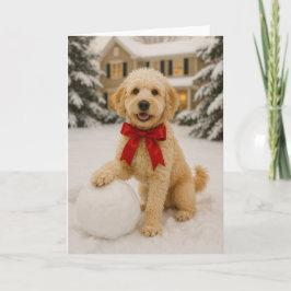 Golden Doodle Helgdag Card Kort