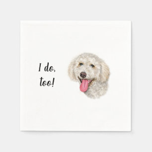 Golden Doodle: Hund Anpassningsbar Cocktail Napkin Pappersservett