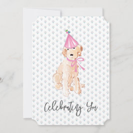 Golden Doodle Hund Birthday Cake Hat Celebring