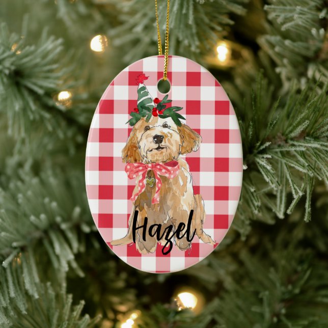 Golden Doodle Hund jul Julgransprydnad Keramik (Träd)