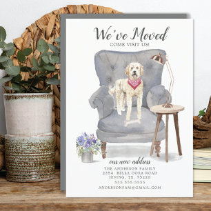 Golden Doodle Hund Meddelande om Flytta