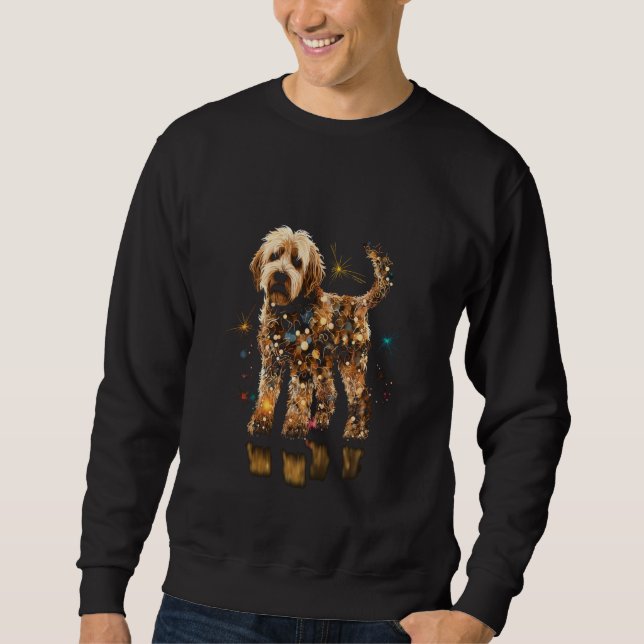 Golden Doodle Hund Pet Hund Lång Ärmad Tröja (Framsida)