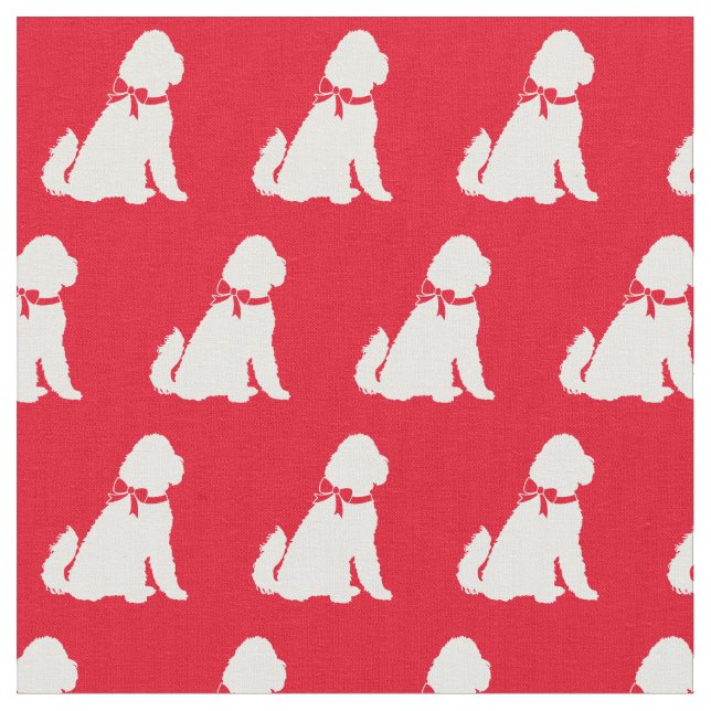 Golden Doodle Hund Silhouette Pet Aussie Red Tyg (Närbild)