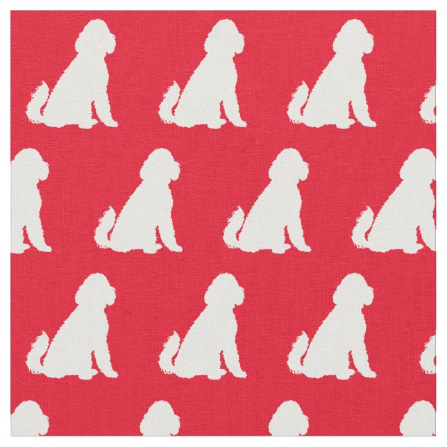 Golden Doodle Hund Silhouette Pet Aussie Red Tyg (Närbild)