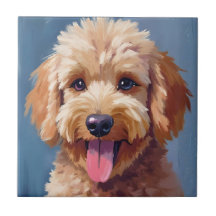 Golden Doodle | Hund Vattenfärg Målning Husdjur