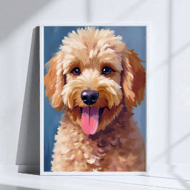 Golden Doodle | Hund Vattenfärg Målning Husdjur Poster