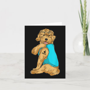 Golden Doodle I Kärlek Pappa TattoApparel, Hund G Kort