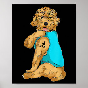 Golden Doodle I Kärlek Pappa TattoApparel, Hund G Poster