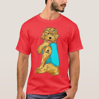 Golden Doodle I Love Dad Tattoo Apparel, Dog Dad G T Shirt