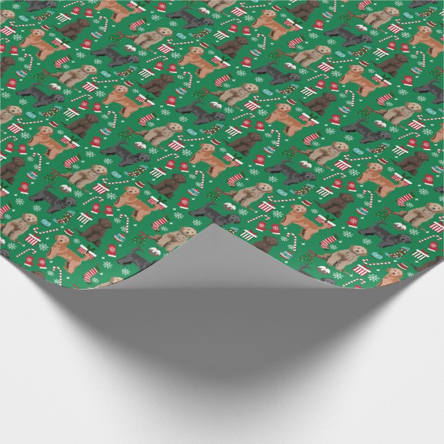 Golden Doodle julomslag papprare Presentpapper (Hörn)