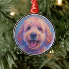 Golden Doodle-julprydnad Julgransprydnad Metall