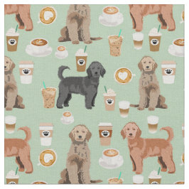 Golden Doodle kaffe älskare mynta Tyg