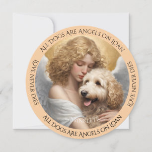 Golden Doodle Kärlek gör aldrig Sympathy Card Tack Kort