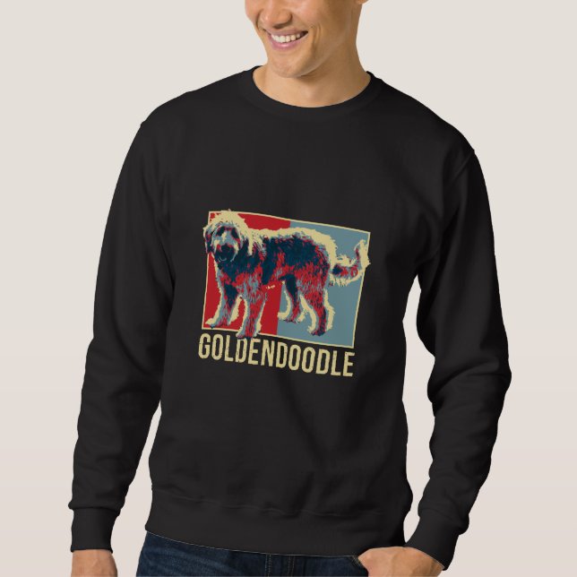 Golden Doodle Lång Ärmad Tröja (Framsida)