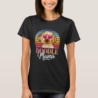Golden Doodle Mamma Cute Hund Sunglasses Mammor Vi T Shirt