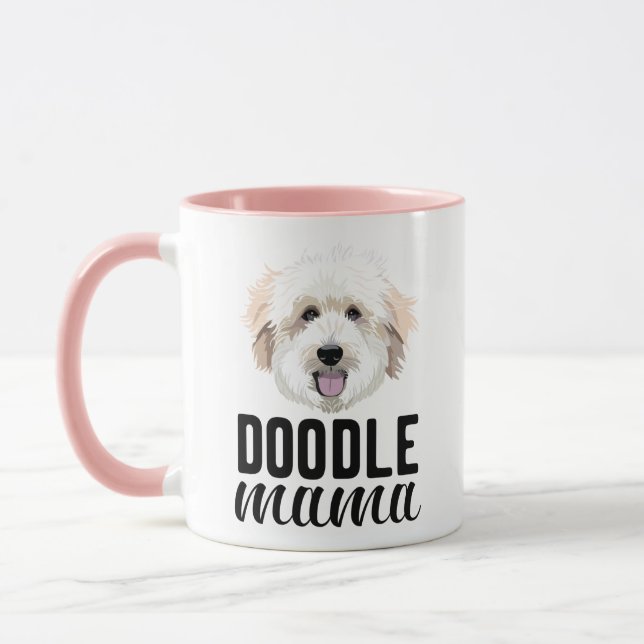 Golden doodle mamma mugg personlig med din hund (Vänster)