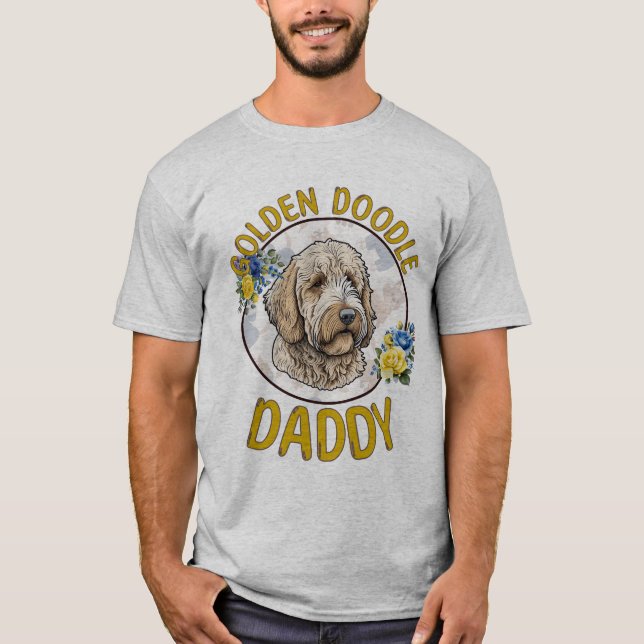 Golden Doodle Pappa Classic T Shirt (Framsida)