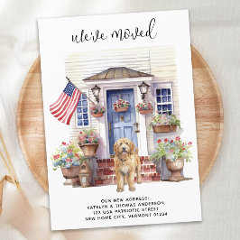 Golden Doodle Patriotic Personlig Hund Flytta Meddelande