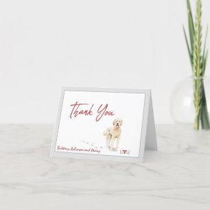 Golden Doodle Pet Hund Personalize Bone Ribbon Tack Kort