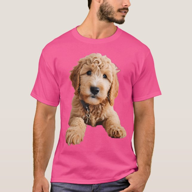 Golden Doodle Puppy T Shirt (Framsida)