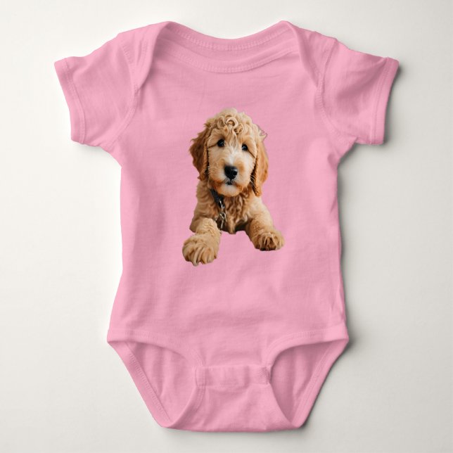 Golden Doodle Puppy T Shirt (Framsida)