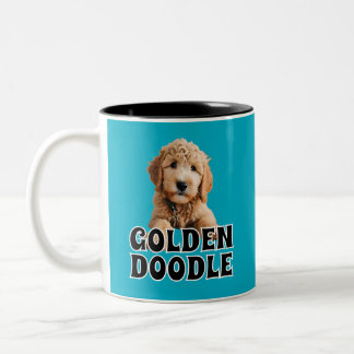 Golden Doodle Puppy Två-Tonad Mugg