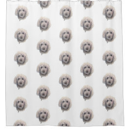 Golden Doodle Shower Curtain