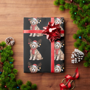 Golden Doodle vacker ren julgran Presentpapper