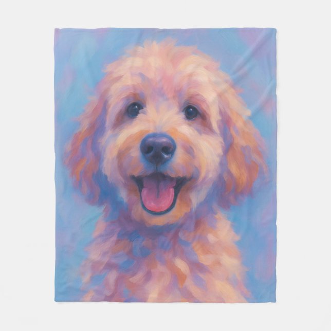 Golden Doodle Warm Fleece Blanket (Framsidan)