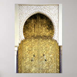 Golden Door and an Arch Way, Marocko Poster