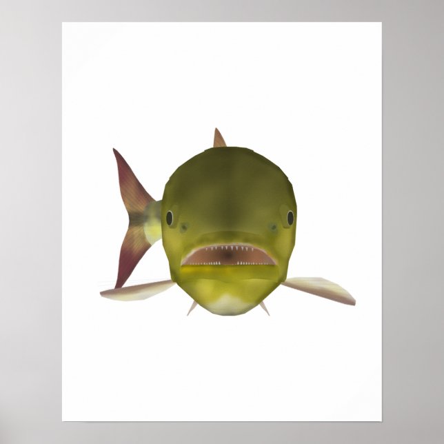 Golden Dorado Fish Head Poster (Framsidan)
