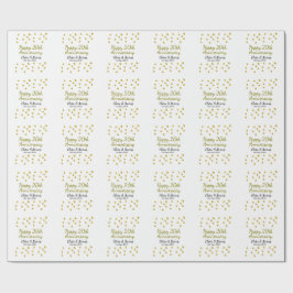 Golden dots glitter happy 20th anniversary wedding presentpapper