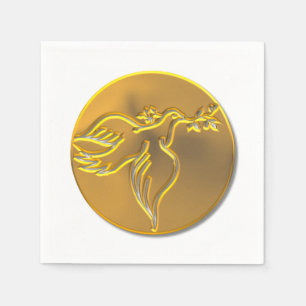 Golden Dove of Peace - Heliga Spirit Pappersservett