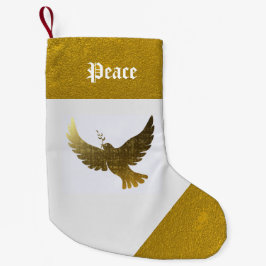 Golden Dove of Peace Liten Julstrumpa