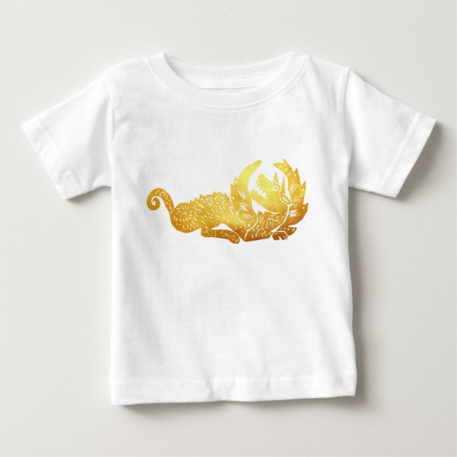 Golden Dragon Baby Bra Jersey T-Shirt (Framsida)