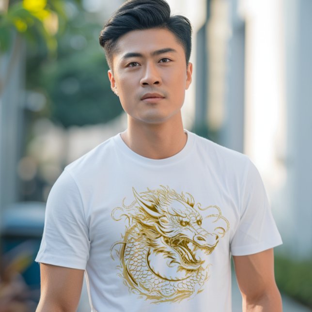 Golden Dragon Chinese Dragon T Shirt (Skapare uppladdad)