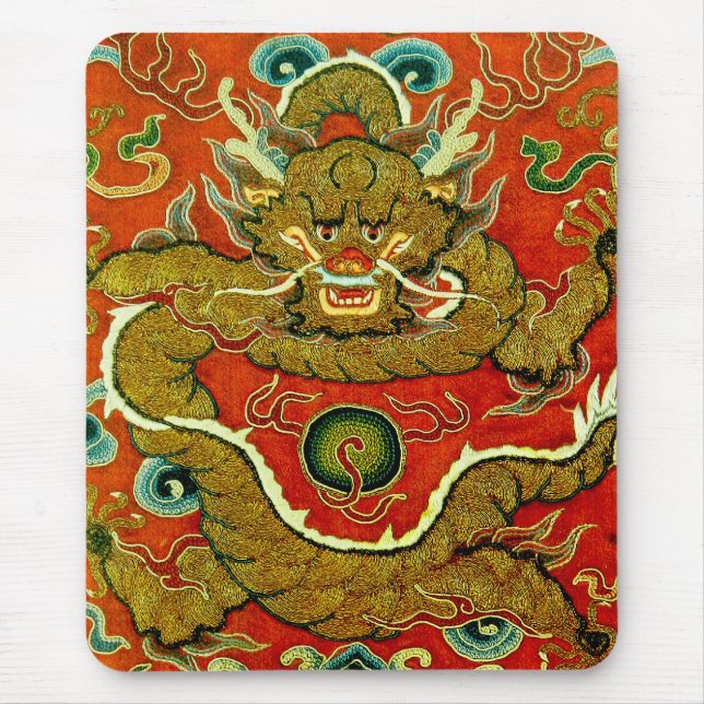 Golden dragon Chinese embroidery Qing dynasty Musmatta (Framsidan)