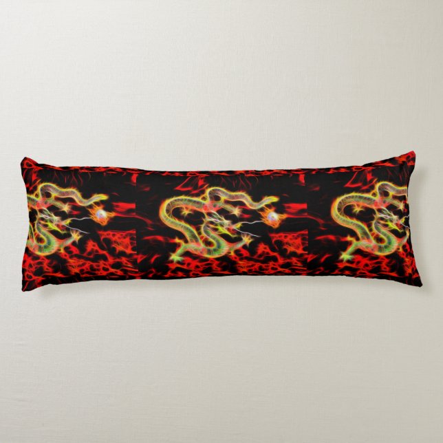 Golden Dragon Fire on Lucky Energy Kroppskudde (Baksidan)