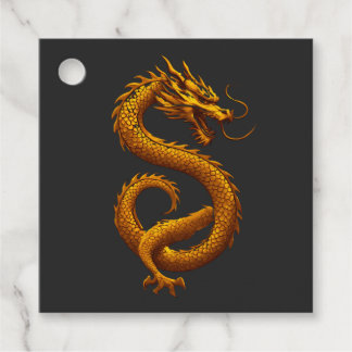 Golden Dragon Gåvor Etiketter