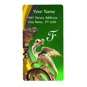 GOLDEN DRAGON GRÖNT EMERALD Monogram Fraktsedel