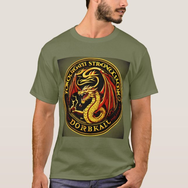 Golden Dragon Manar Basic Mörk T-Shirt (Framsida)