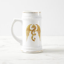 Golden Dragon Mugg - medeltida Stil Beer Stein