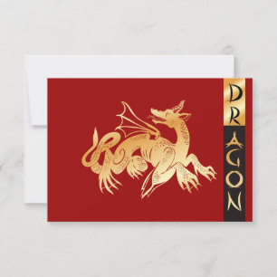 Golden Dragon och Banner Inbjudningar