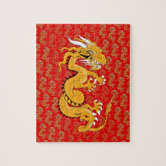 Golden Dragon Puzzle Pussel (Vertikal)