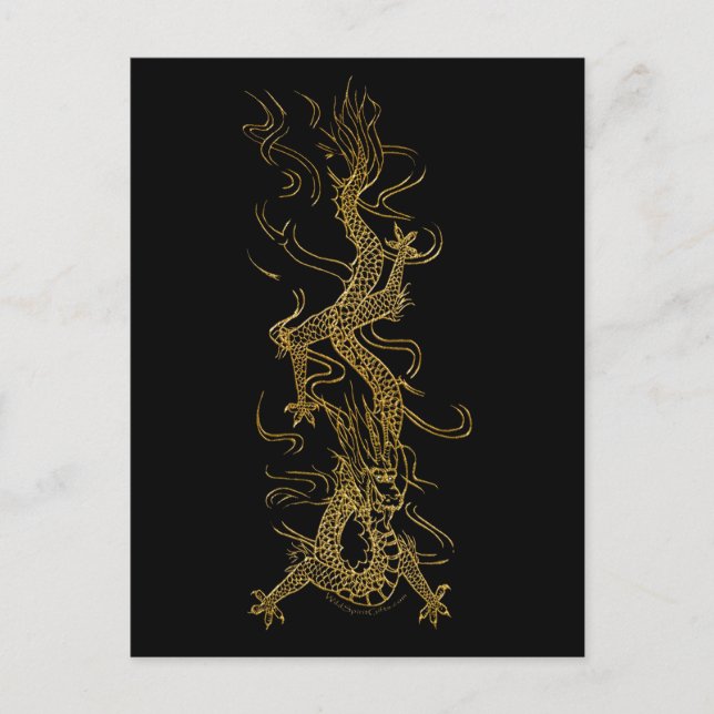 GOLDEN DRAGON Series Vykort (Framsida)