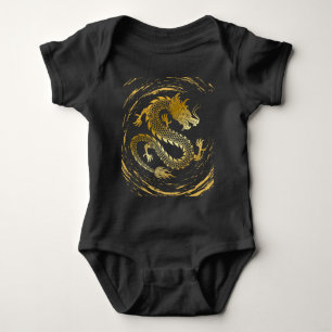 Golden Dragon Swirl of Guld T Shirt